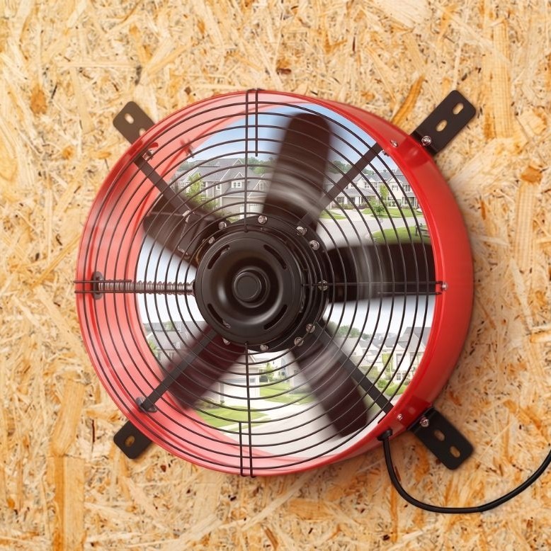 15″ AC Powered Gable Fan | 1650 CFM | Plug-in - Image 2
